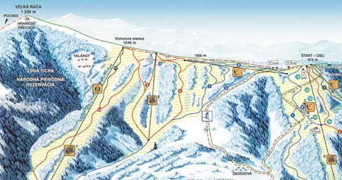 Velká Rača mapa