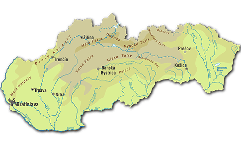 Geomorfologická mapa Slovenska
